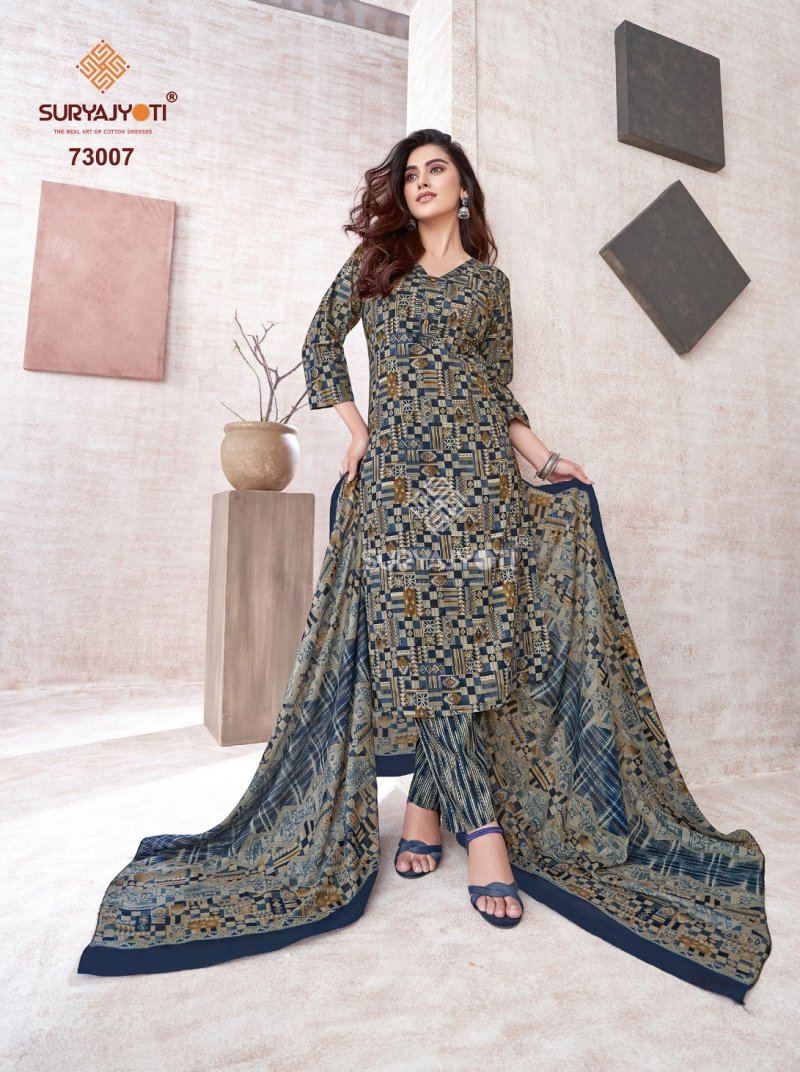 Trendy Cotton Vol 73 By Suryajyoti Cotton Printed Dress Material